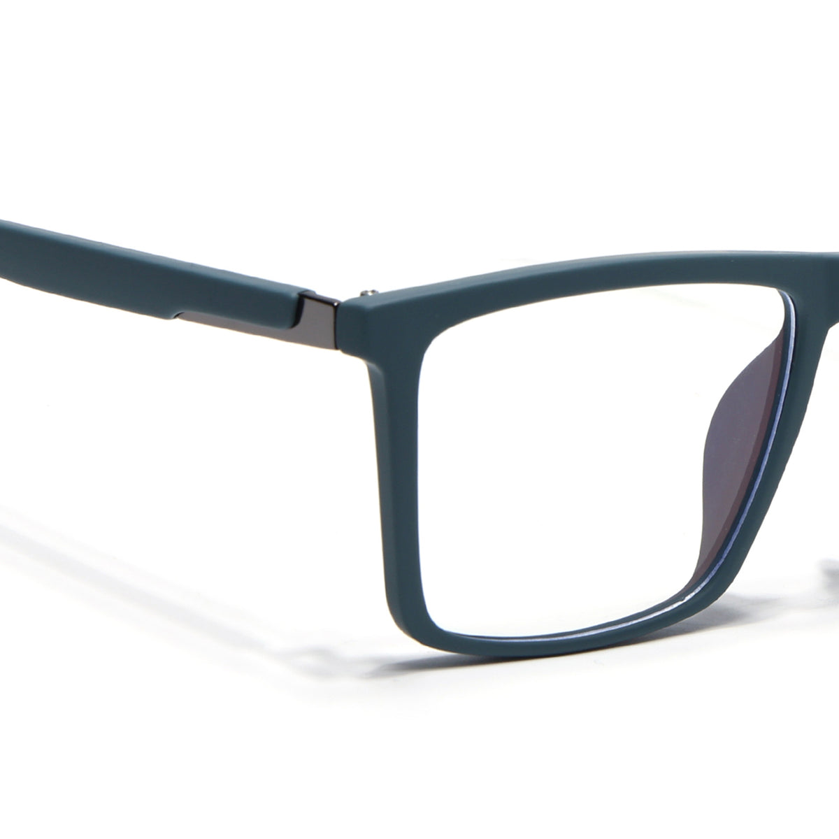 Eyejack Crossline Blue Square Eyeglasses for Men & Women (2906FCL2114-C4)