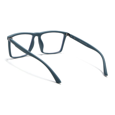 Eyejack Crossline Blue Square Eyeglasses for Men & Women (2906FCL2114-C4)
