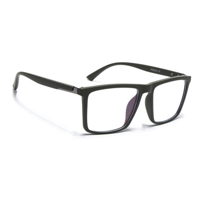 Eyejack Crossline Green Square Eyeglasses for Men & Women (2906FCL2115-C5)