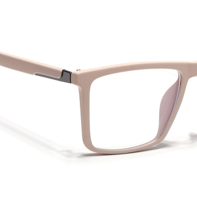 Eyejack Crossline Cream Square Eyeglasses for Men & Women (2906FCL2116-C6)