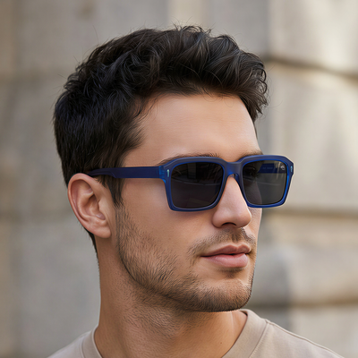 Eyejack Blue Wayfarer Sunglasses for Men & Women (5618CL1042)