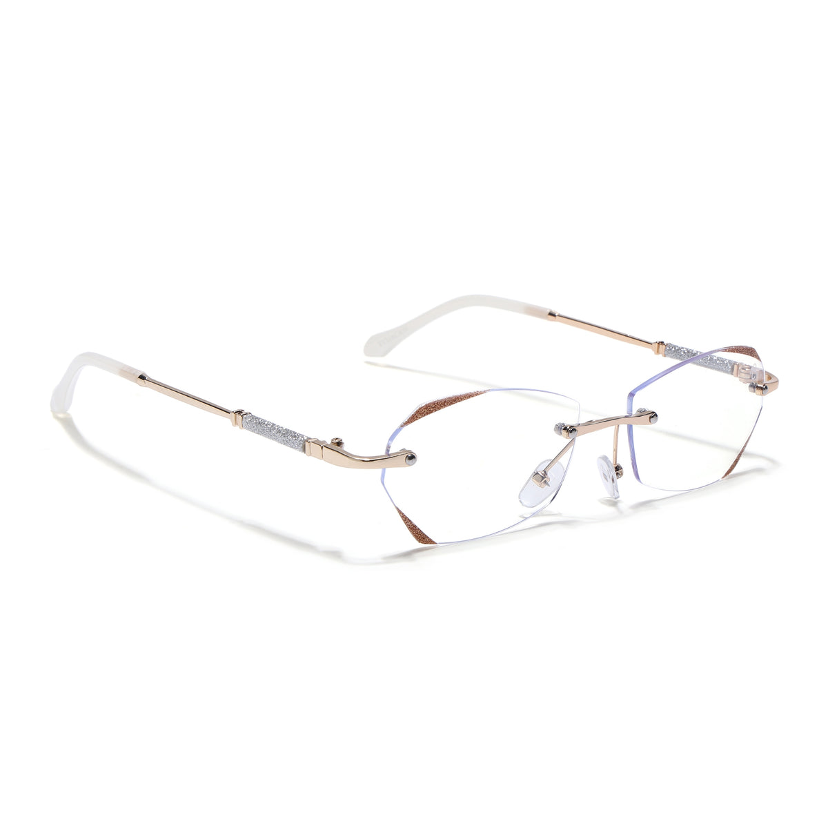 Glitz - Golden Rimless Eyeglasses for Women (3315FCL2598)