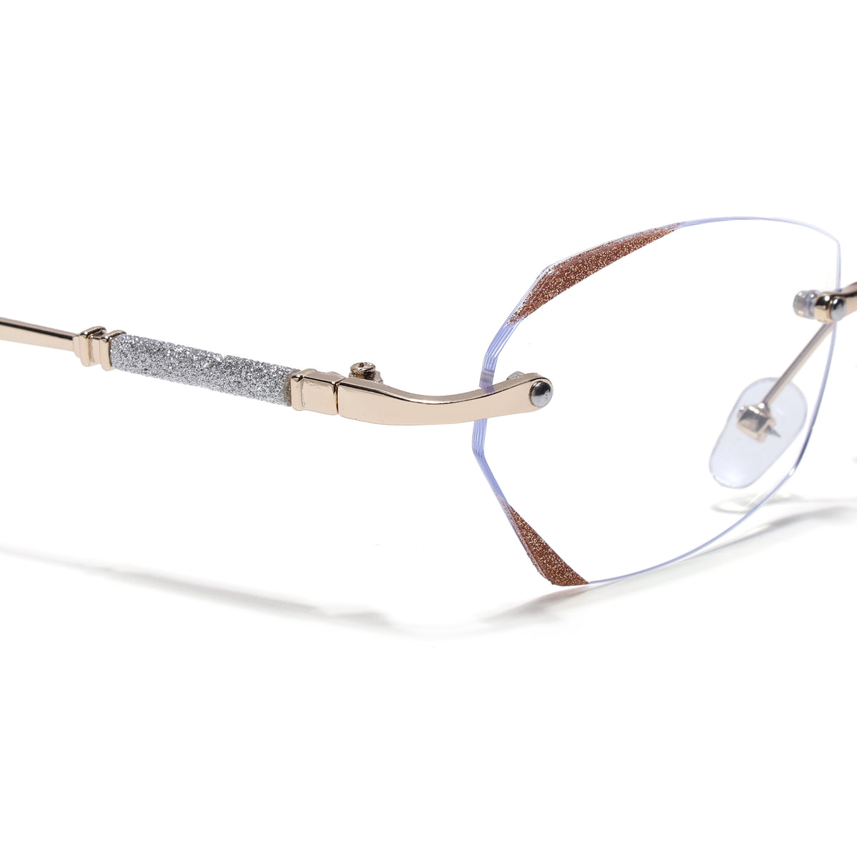 Glitz - Golden Rimless Eyeglasses for Women (3315FCL2598)