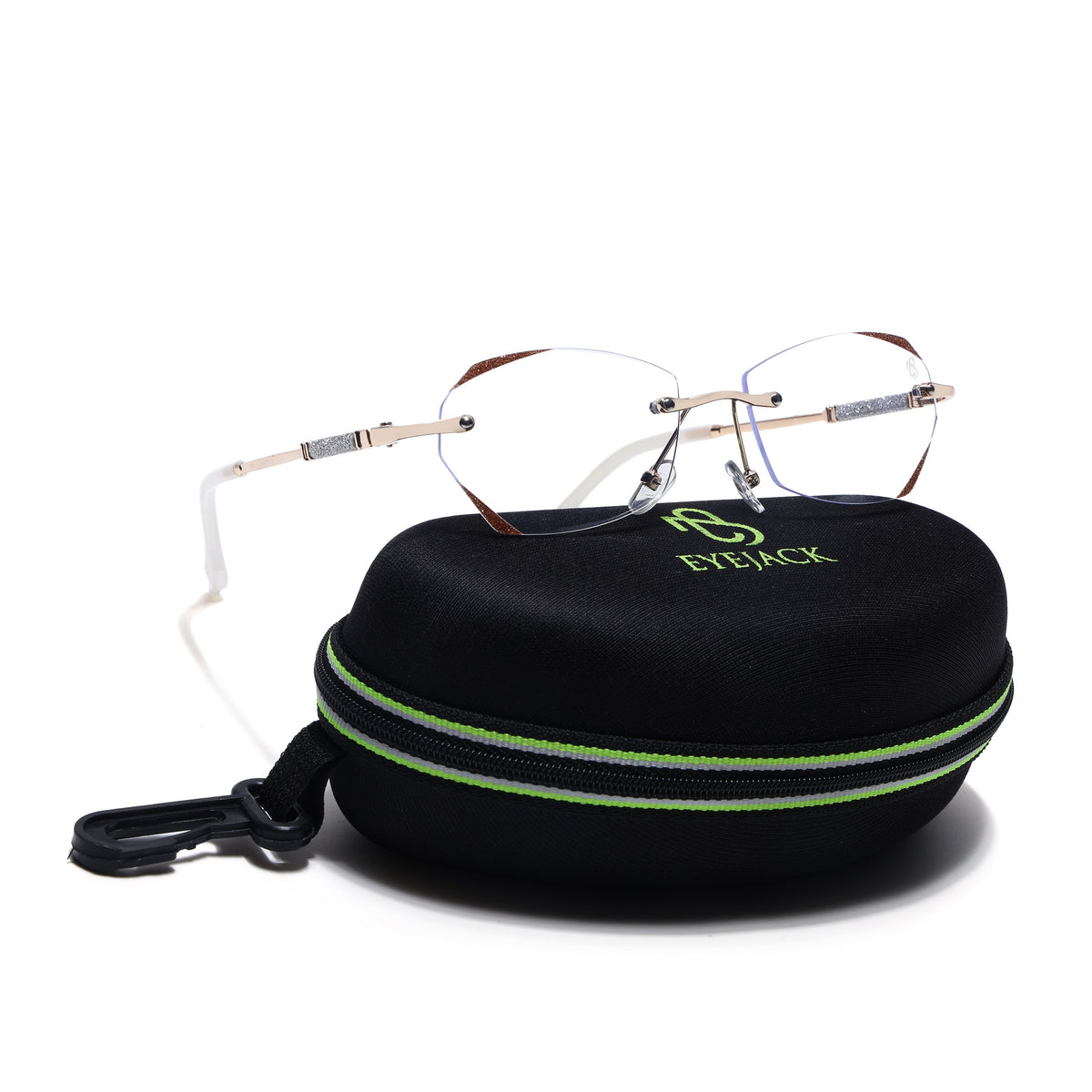 Glitz - Golden Rimless Eyeglasses for Women (3315FCL2598)