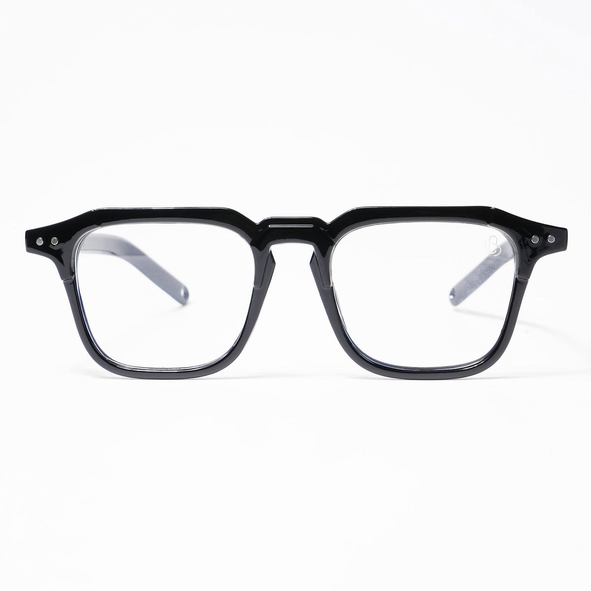 Eyejack Shine Black Square Eyeglasses for Men & Women (3327CL504-C1)
