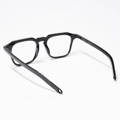 Eyejack Shine Black Square Eyeglasses for Men & Women (3327CL504-C1)