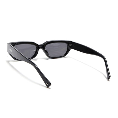 Eyejack Black Rectangle Sunglasses for Men & Women (3563CL982)