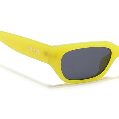 Eyejack Yellow Rectangle Sunglasses for Men & Women (3563CL983)