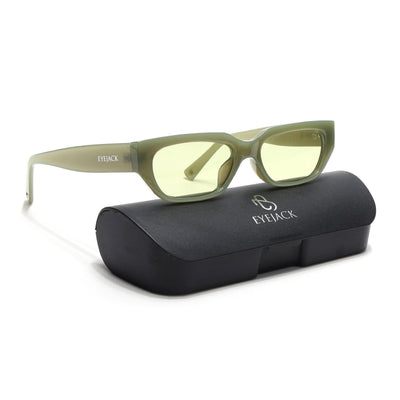 Eyejack Olive Rectangle Sunglasses for Men & Women (3563CL985)