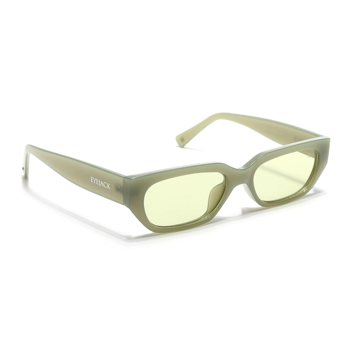 Eyejack Olive Rectangle Sunglasses for Men & Women (3563CL985)