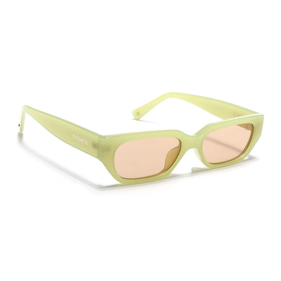 Eyejack Green Rectangle Sunglasses for Men & Women (3563CL986)