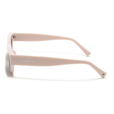 Eyejack White Rectangle Sunglasses for Men & Women (3563CL987)