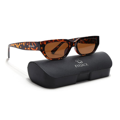 Eyejack Demi Brown Rectangle Sunglasses for Men & Women (3563CL988)