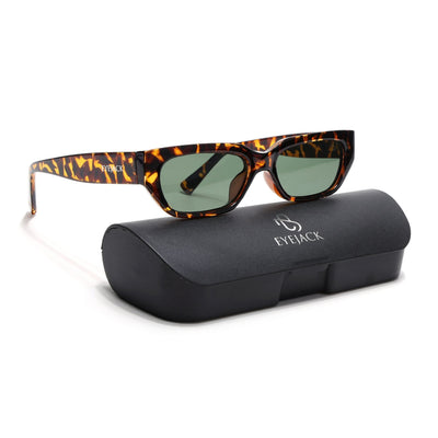 Eyejack Demi Brown Rectangle Sunglasses for Men & Women (3563CL989)