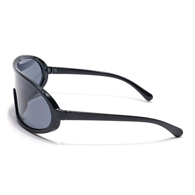 Eyejack Black Wrap Around Sunglasses for Men & Women (3699CL901)