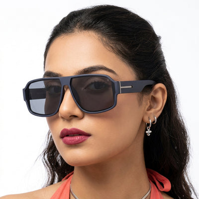 Eyejack Grey Wayfarer Polarized Sunglasses for Men & Women (3710PCL1203)