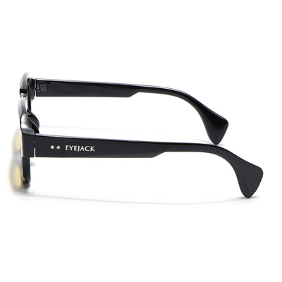 Milan - Black Round Sunglasses I Yellow Lense (3717CL991)