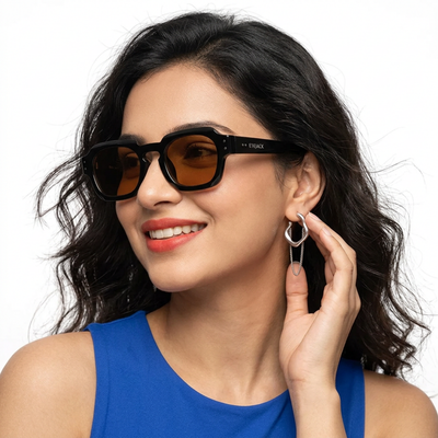 Milan - Black Round Sunglasses I Brown Lense (3717CL992)