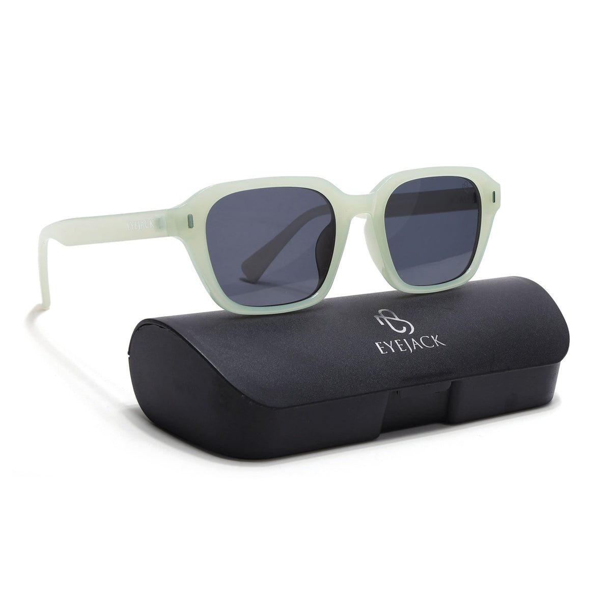 Eyejack Sea Green Square Sunglasses for Men & Women (3740CL1001)