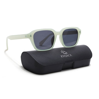 Eyejack Sea Green Square Sunglasses for Men & Women (3740CL1001)