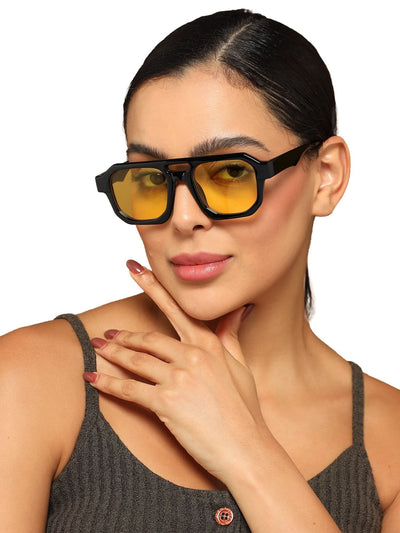 Solar - Yellow Lense I Shine Black Sunglasses - 3753CL508-C3