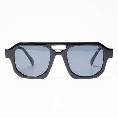 Eyejack Solar Square Sunglasses for Men & Women (Black Lens | Shine Black Frame - 3753CL506-C1)