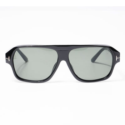 BEAM - Shine Black Square Sunglasses I Green Lens - 3793CL515-C4