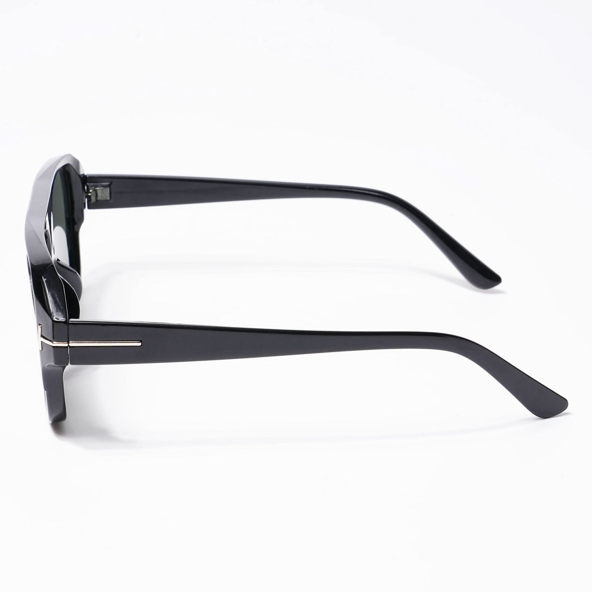 BEAM - Shine Black Square Sunglasses I Green Lens - 3793CL515-C4