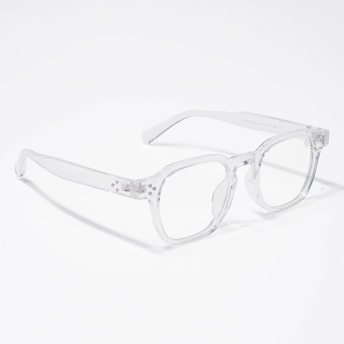 Eyejack Transparent Square Eyeglasses for Men & Women (3797CL523-C3)