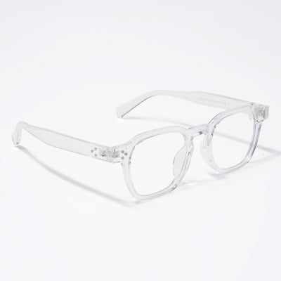 Eyejack Transparent Square Eyeglasses for Men & Women (3797CL523-C3)