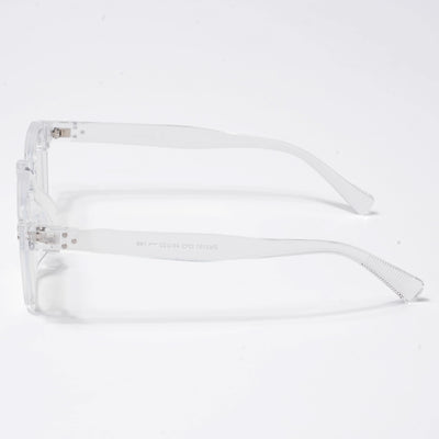 Eyejack Transparent Square Eyeglasses for Men & Women (3797CL523-C3)
