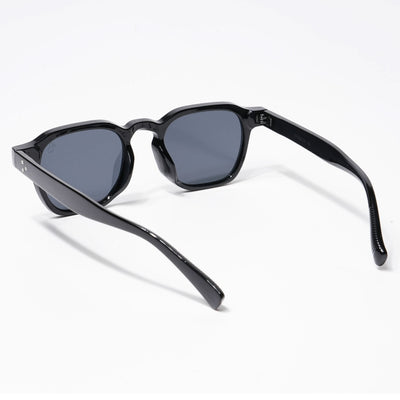 Eyejack Square Sunglasses for Men & Women (Black Lens | Shine Black Frame - 3797CL518-C1)