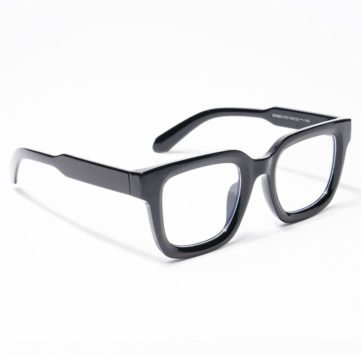Cubix - Shine Black Square Eyeglasses I Transparent Lens (3803CL529-C1)