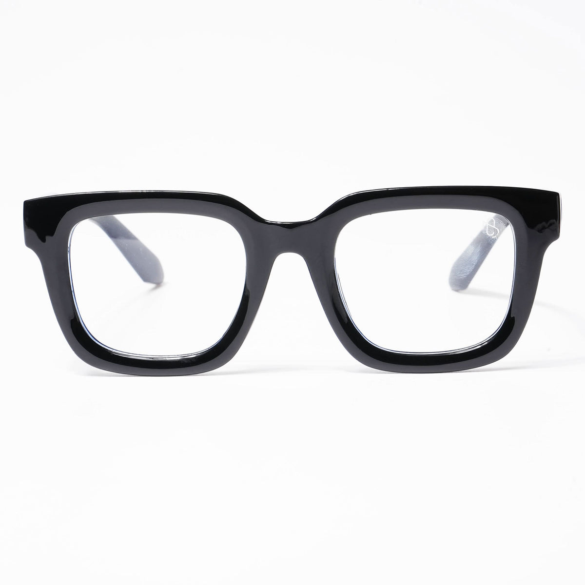 Cubix - Shine Black Square Eyeglasses I Transparent Lens (3803CL529-C1)