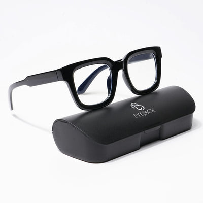 Cubix - Shine Black Square Eyeglasses I Transparent Lens (3803CL529-C1)