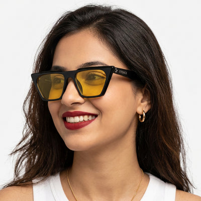Eyejack Black Cateye Sunglasses for Women (3863CL1016)