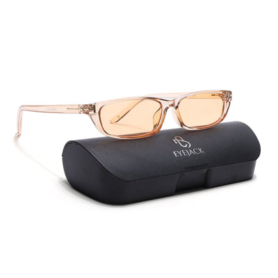 Eyejack Orange Rectangle Sunglasses for Women (3972CL1022)