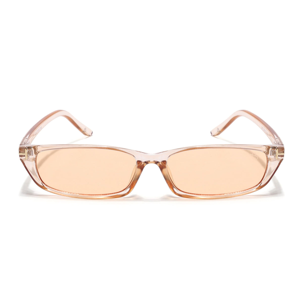 Eyejack Orange Rectangle Sunglasses for Women (3972CL1022)