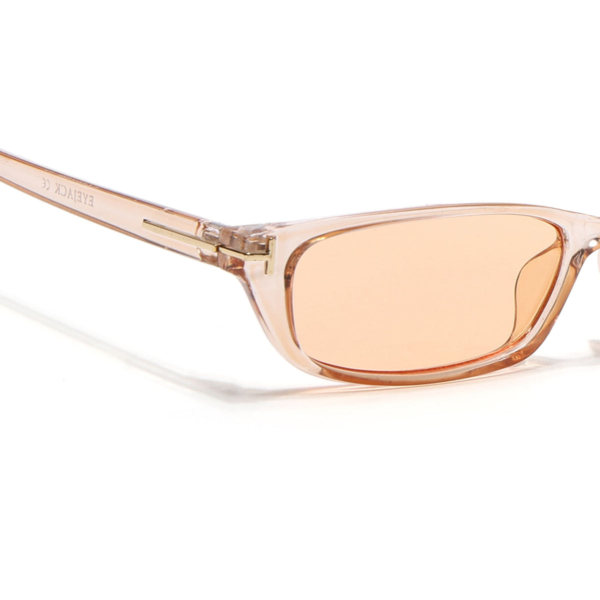 Eyejack Orange Rectangle Sunglasses for Women (3972CL1022)