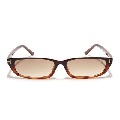 Eyejack Black & Brown Rectangle Sunglasses for Women (3972CL1024)