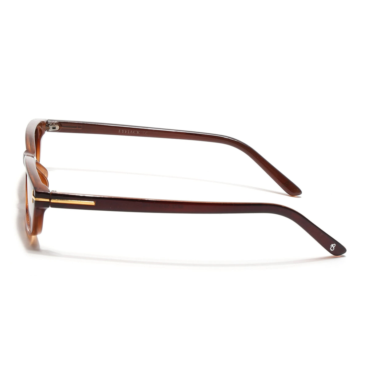 Eyejack Black & Brown Rectangle Sunglasses for Women (3972CL1024)