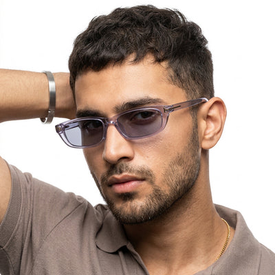 Eyejack Grey Rectangle Sunglasses for Women (3972CL1021)