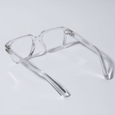 Eyejack Wolf Transparent Square Eyeglasses for Men & Women (82110MG4962-C3)