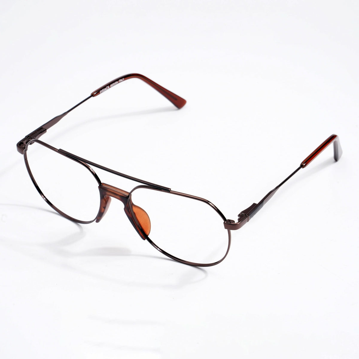 EyeJack DISK Brown & Black Wayfarer Eyeglasses for Men & Women (128607CL204-C3)