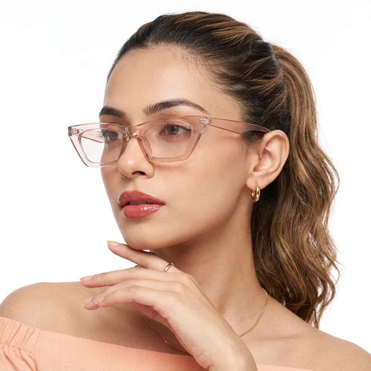 Eyejack Light Brown Cateye Sunglasses for Women (5003CL1231)