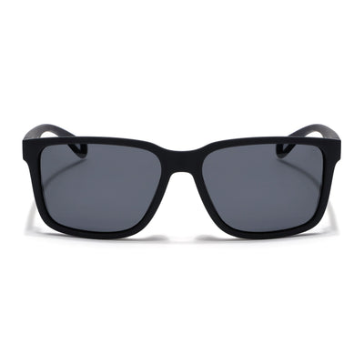 Eyejack Black Wayfarer Polarized Sunglasses for Men & Women (5066PCL1239)