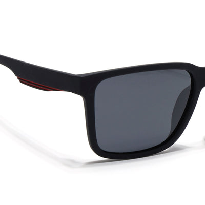 Eyejack Black Wayfarer Polarized Sunglasses for Men & Women (5066PCL1239)