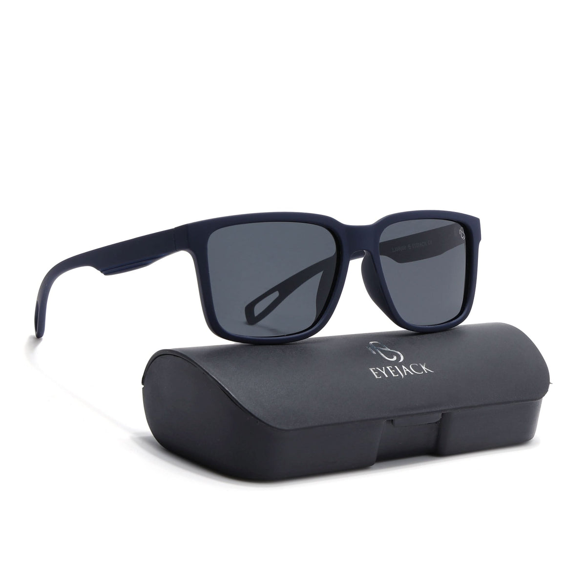 Eyejack Navy Blue Wayfarer Polarized Sunglasses for Men & Women (5066PCL1240)