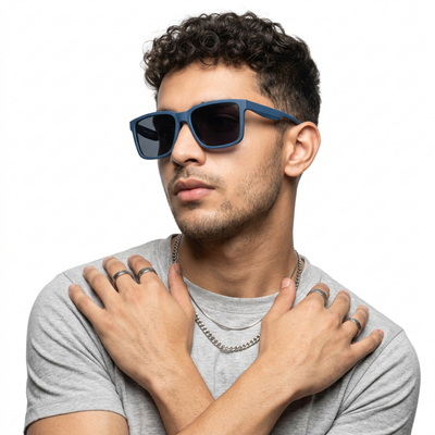 Eyejack Blue Wayfarer Polarized Sunglasses for Men & Women (5066PCL1241)