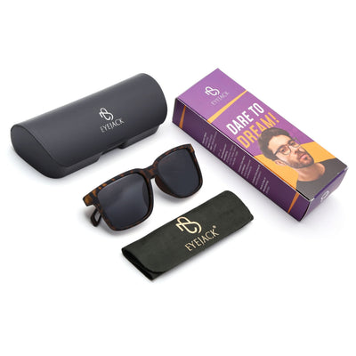 Eyejack Demi Brown Wayfarer Polarized Sunglasses for Men & Women (5066PCL1243)